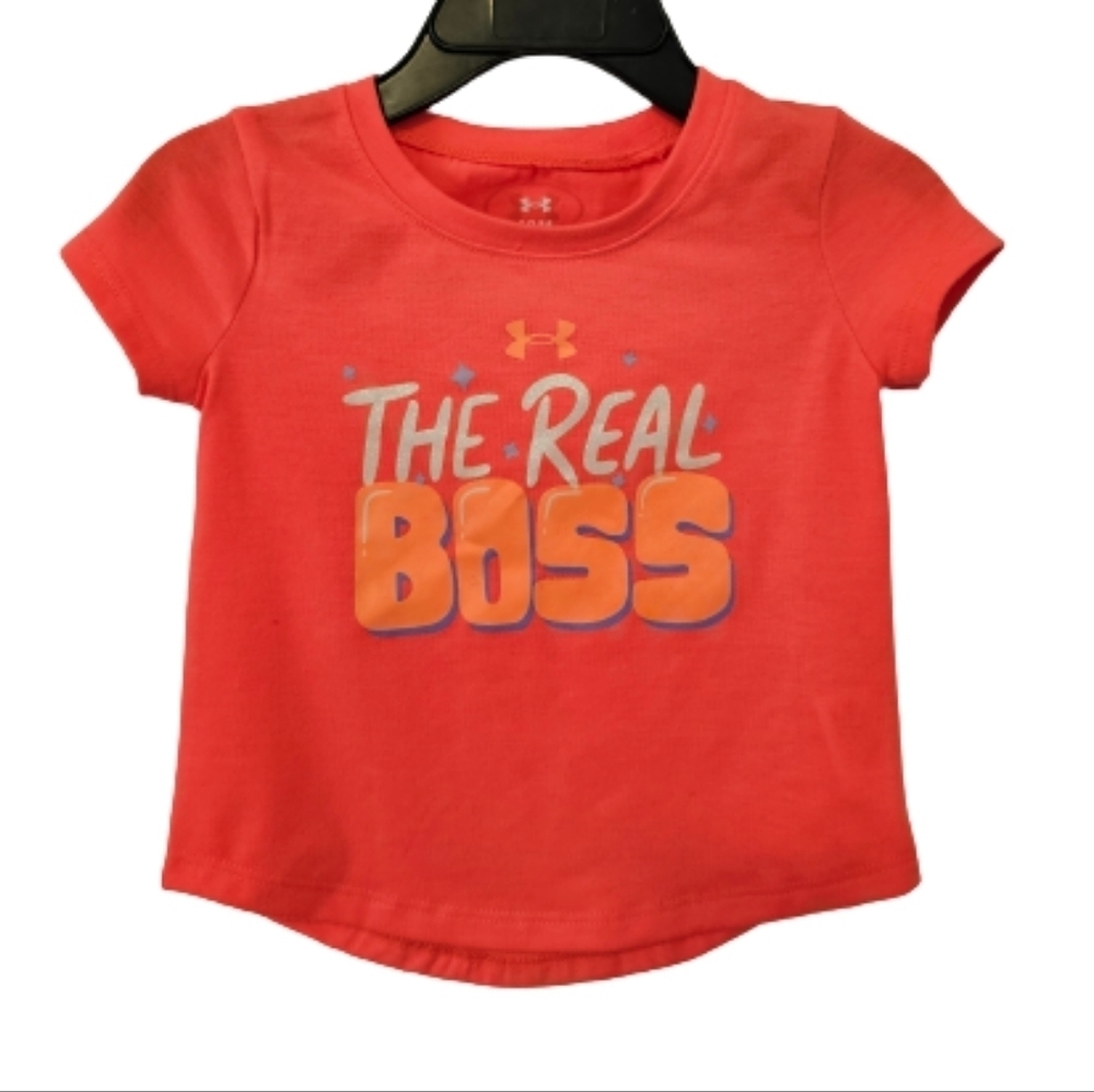 Under Armour Neon Orange The Real Boss Baby Girl Size 12M